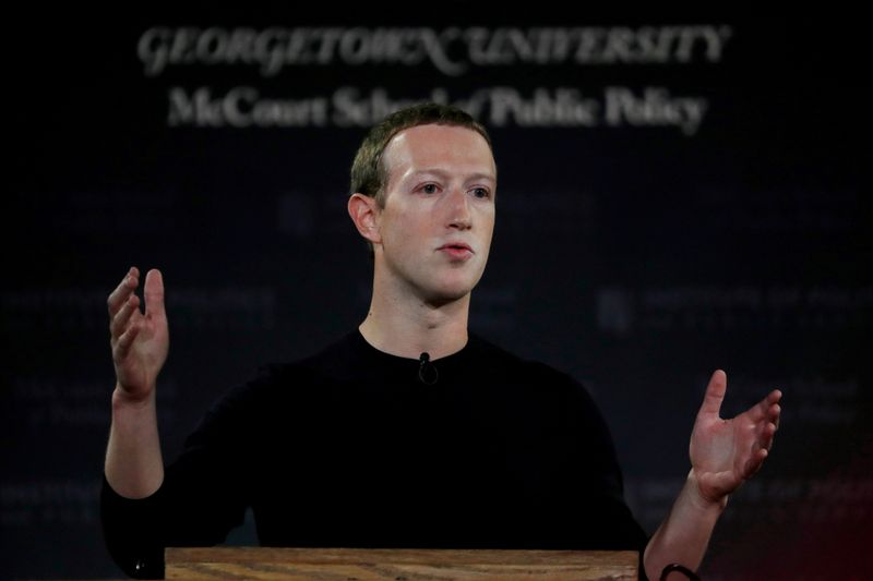 FILE PHOTO: Facebook Chairman and CEO Mark Zuckerberg addresses the