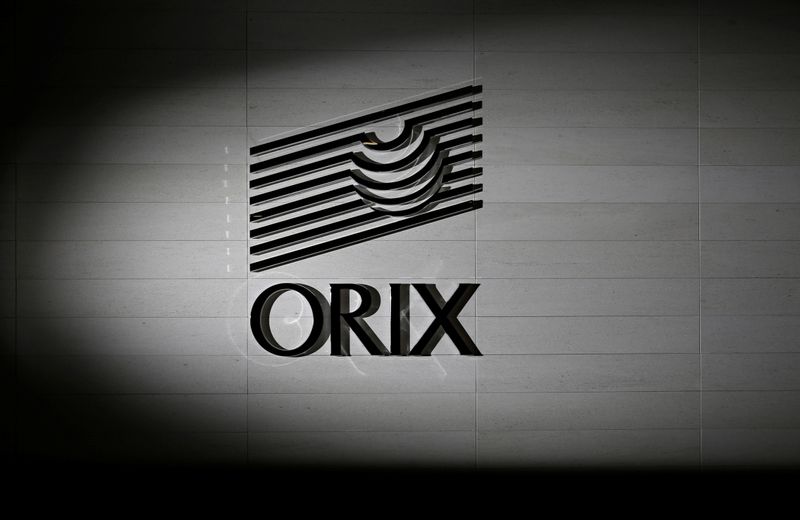 The logo of Orix Corp is pictured in Tokyo