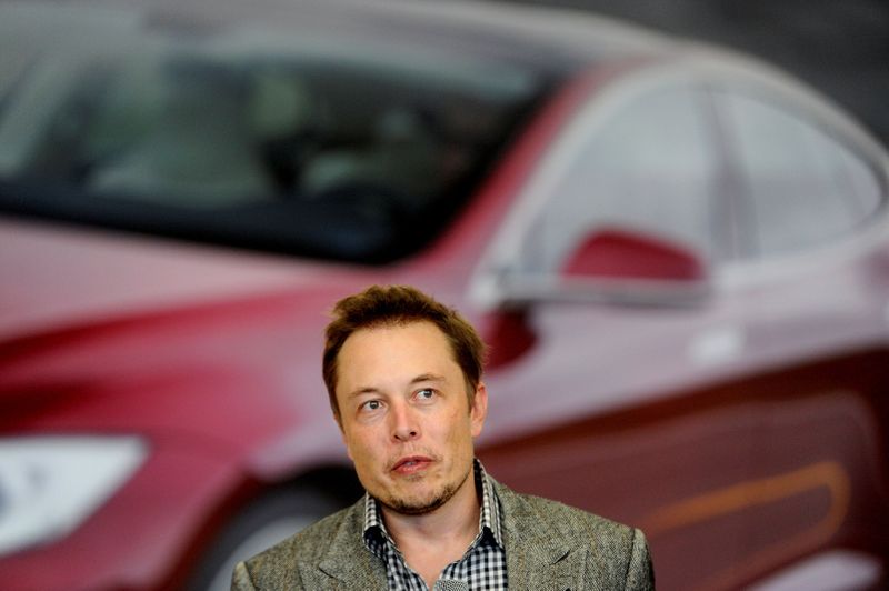 FILE PHOTO: Tesla Chief Executive Office Elon Musk speaks at