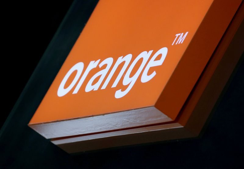 FILE PHOTO: The logo of French telecoms group Orange is