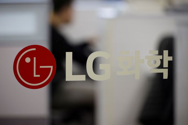 FILE PHOTO: The logo of LG Chem is seen at