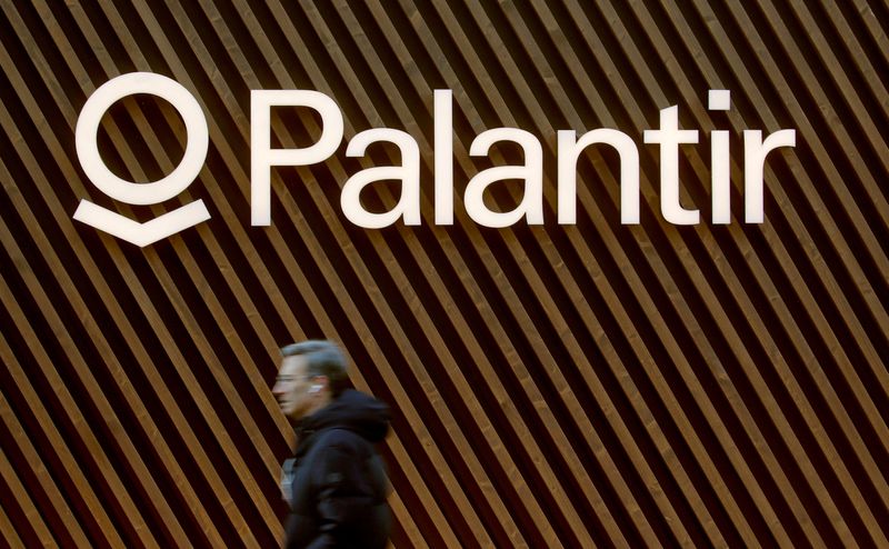 FILE PHOTO: FILE PHOTO: Logo of Palantir Technologies is seen