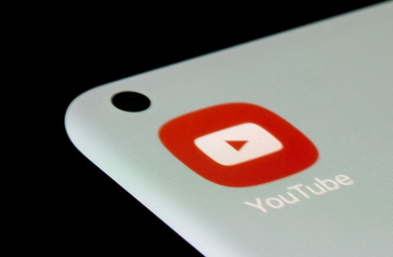 FILE PHOTO: YouTube app is seen on a smartphone in