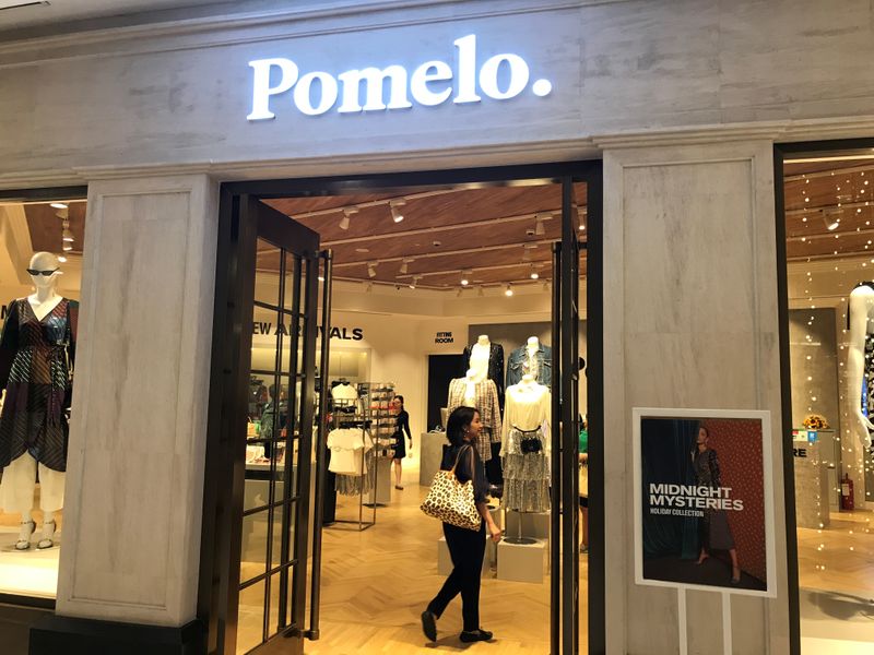 A Pomelo store is seen in a shopping mall in