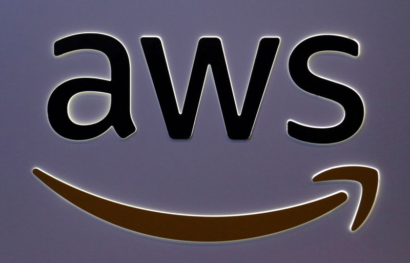 FILE PHOTO: The logo for Amazon Web Services (AWS) is