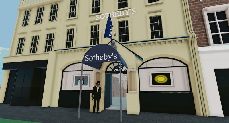 Sotheby’s Virtual Gallery in the Voltaire Art District of Decentraland