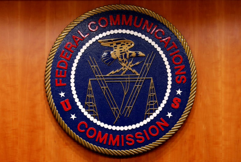 FILE PHOTO: The Federal Communications Commission (FCC) logo is seen
