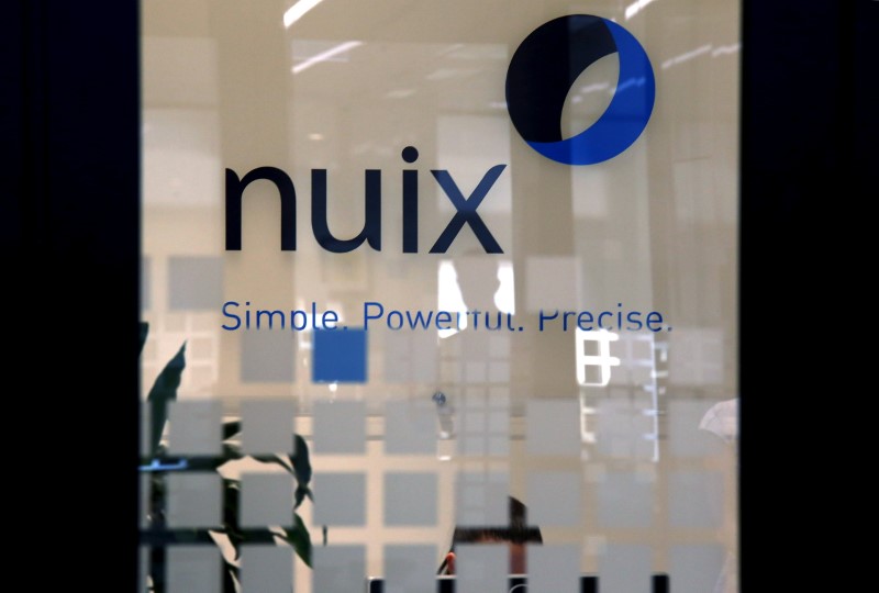 FILE PHOTO: The logo of software company Nuix can be