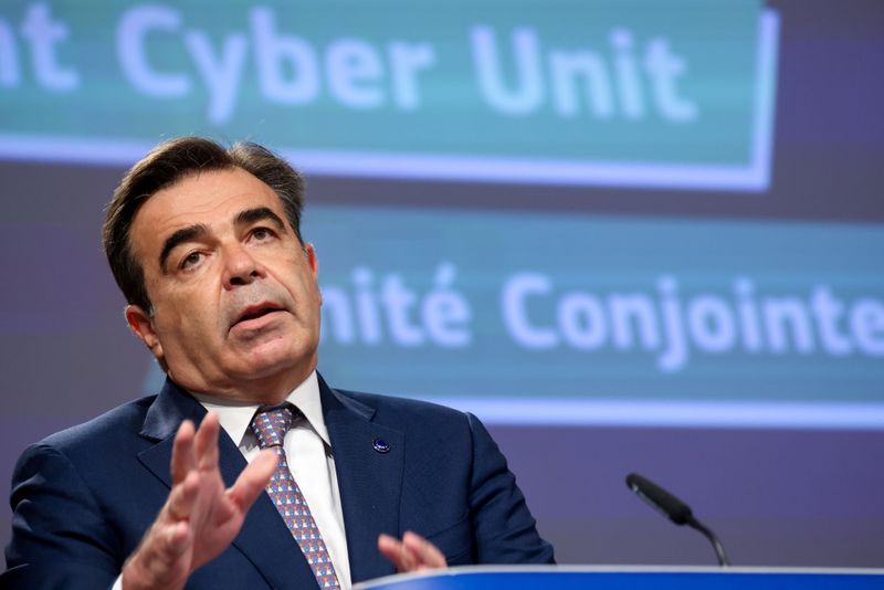 News conference on security and cybersecurity strategy at the EU