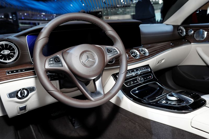 FILE PHOTO: Interior view of the 2018 Mercedes Benz E400