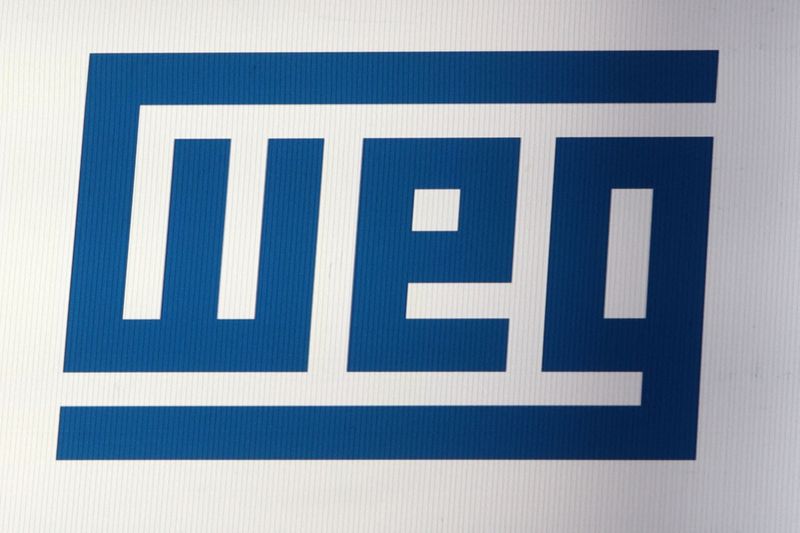 The company logo for Weg is displayed on a screen
