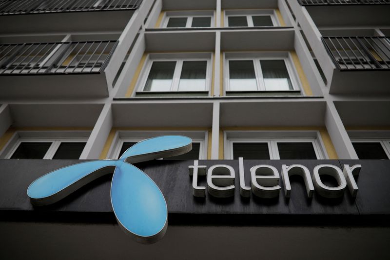 FILE PHOTO: Telenor’s logo is seen in central Belgrade