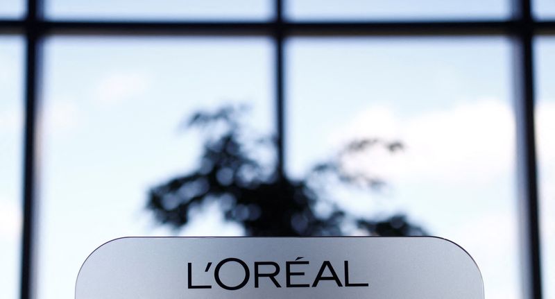 A L’Oreal logo is seen at the company’s offices in
