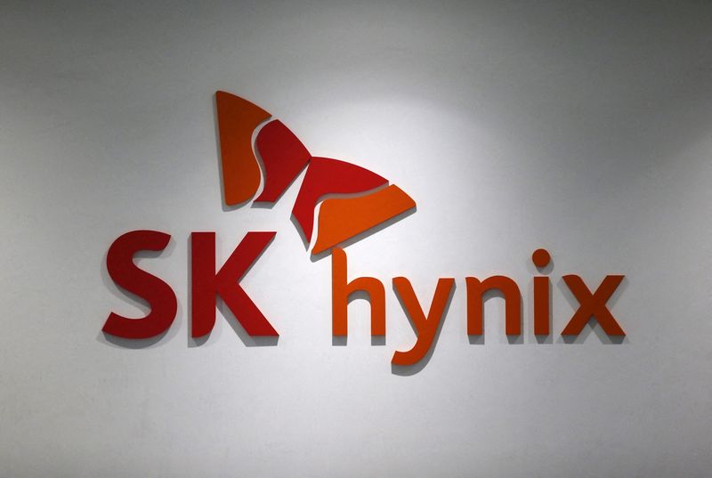 FILE PHOTO: The logo of SK Hynix is seen in