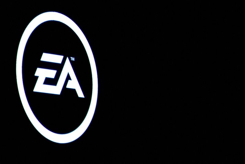 FILE PHOTO: The Electronic Arts Inc., logo is displayed on