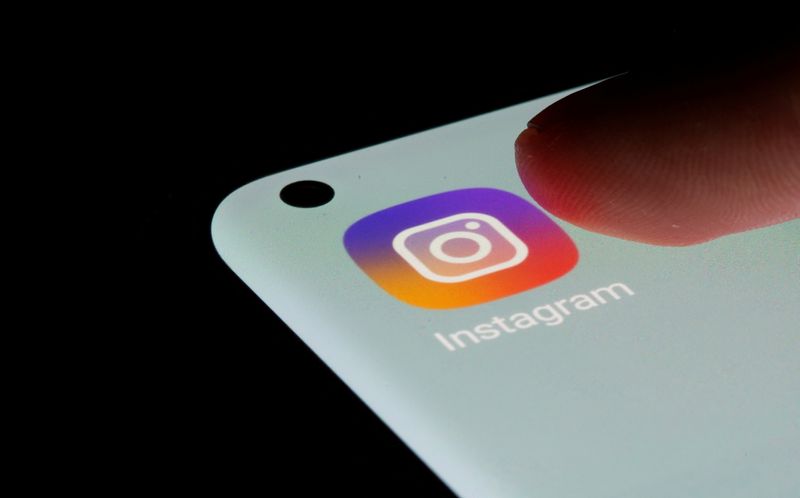 FILE PHOTO: Instagram app is seen on a smartphone in