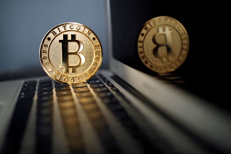 FILE PHOTO: A bitcoin is seen in an illustration picture