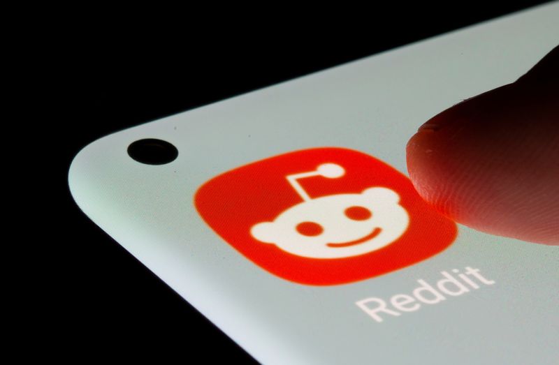 Reddit app is seen on a smartphone in this illustration