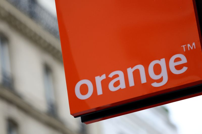 Logo of French telecom operator Orange in Levallois-Perret