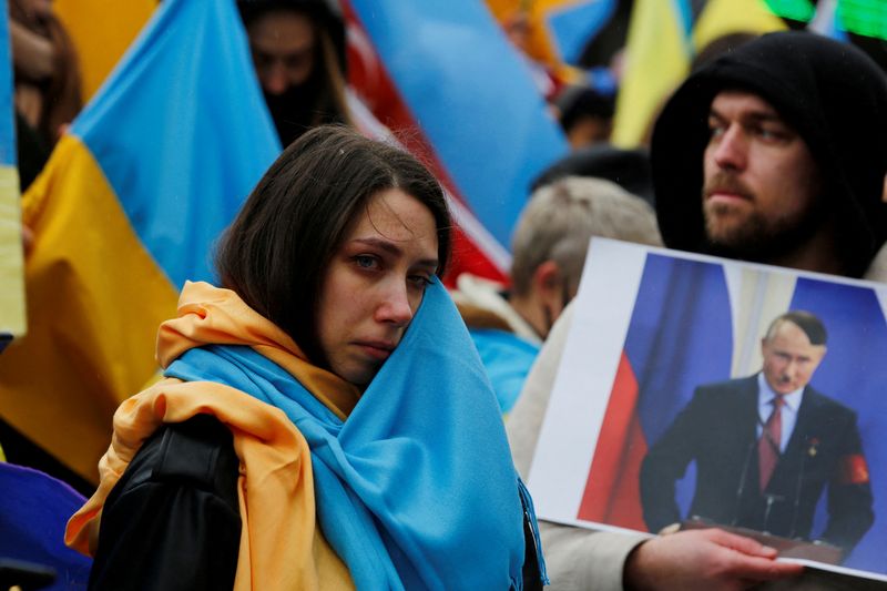FILE PHOTO: Protest in support of Ukraine, in Istanbul