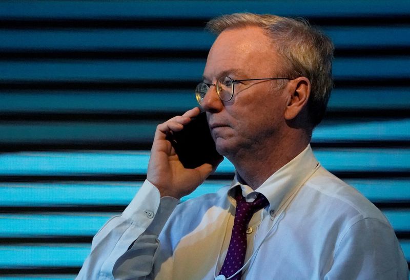 FILE PHOTO: Former Alphabet’s Executive Chairman Eric Schmidt attends the