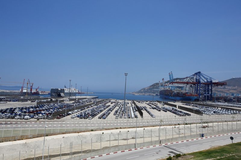 FILE PHOTO: Car industry terminal is pictured at Tanger-Med port