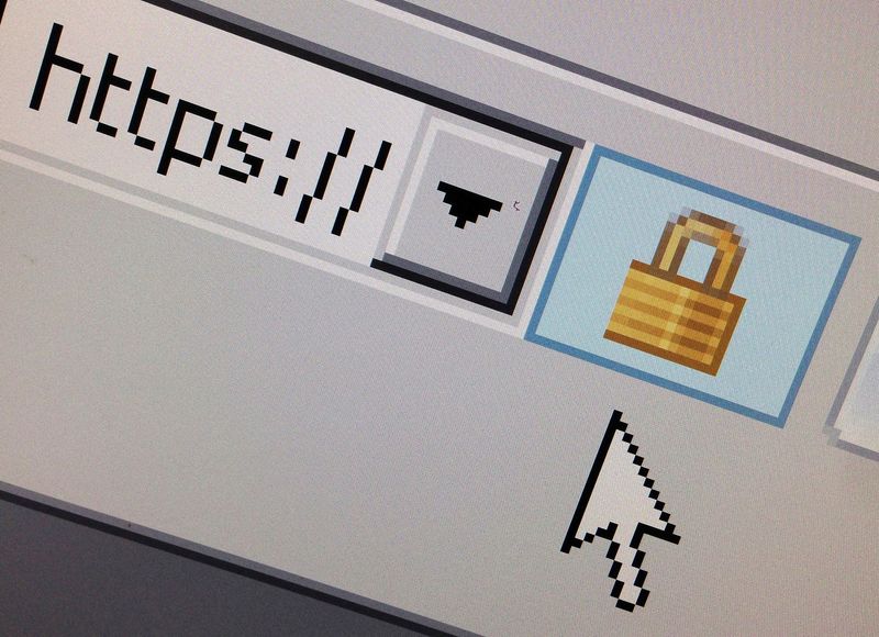 FILE PHOTO: A lock icon, signifying an encrypted Internet connection,