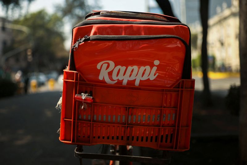 FILE PHOTO: The logo of Colombian on-demand delivery company Rappi