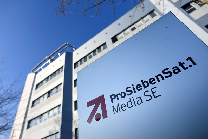 FILE PHOTO: The logo of German media company ProSiebenSat.1 in