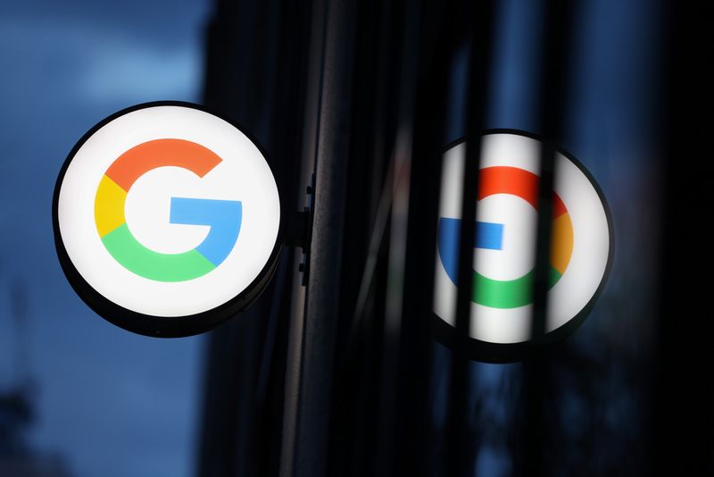 The logo for Google LLC is seen at the Google