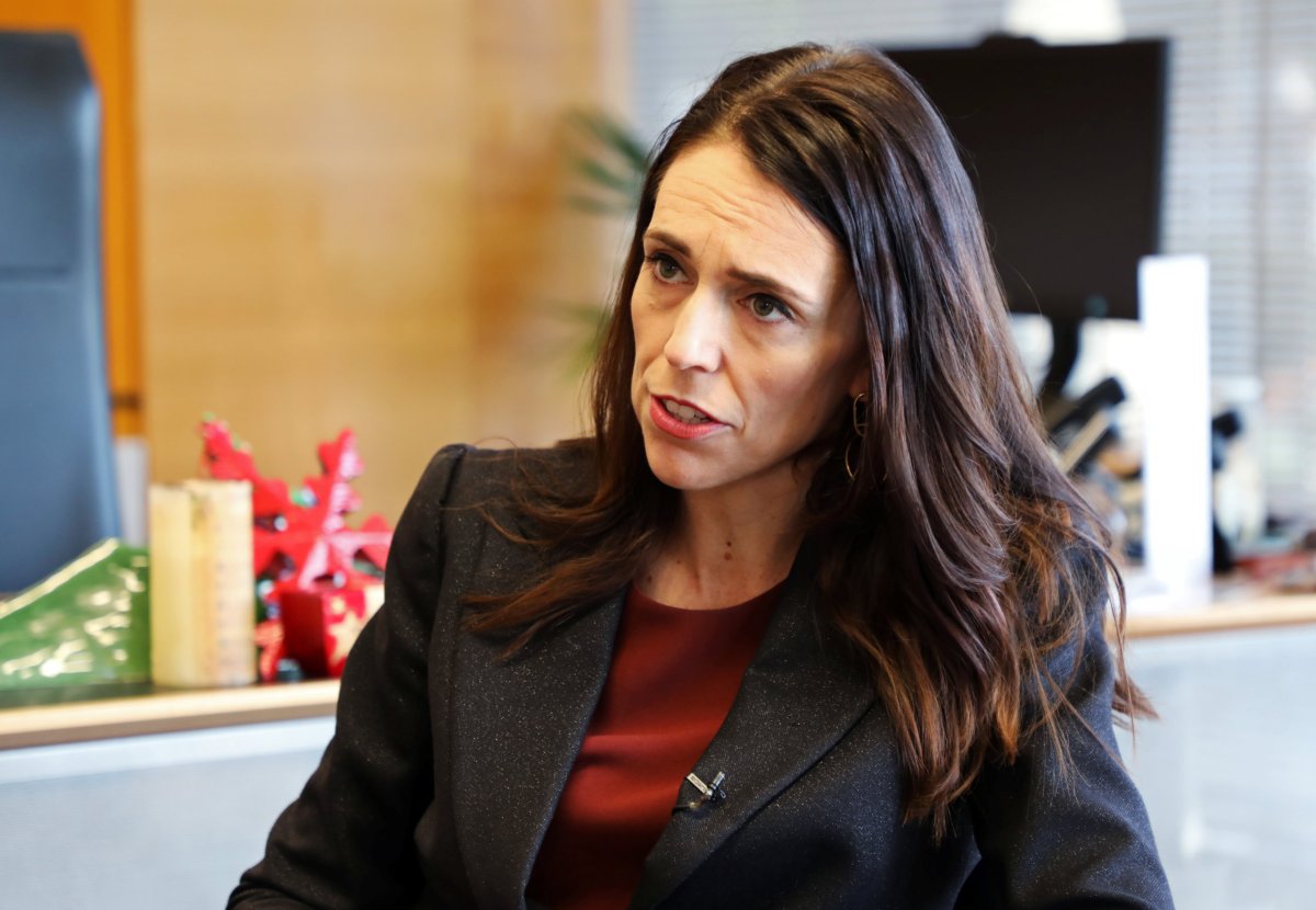 New Zealand’s Prime Minister Jacinda Ardern speaks during an interview