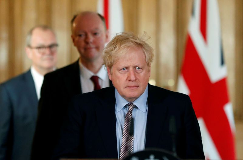 FILE PHOTO: Britain’s Prime Minister Boris Johnson attends a news
