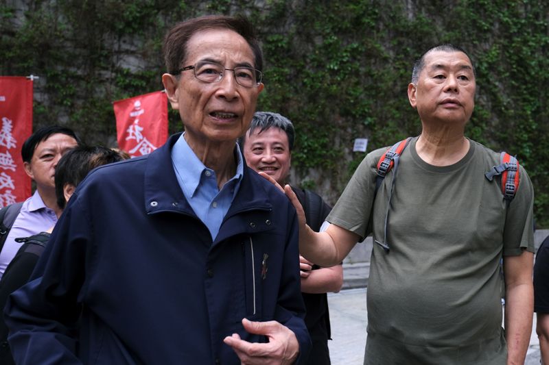 FILE PHOTO:  Hong Kong politician Martin Lee and Founder