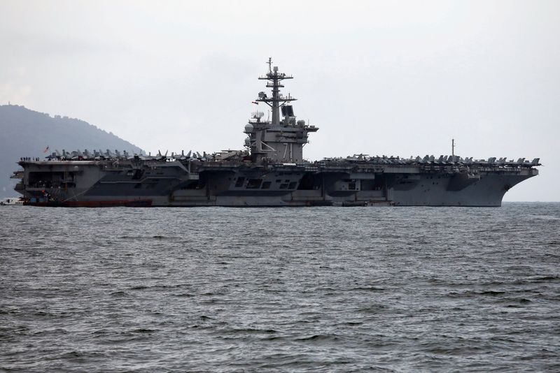 FILE PHOTO: The USS Theodore Roosevelt (CVN-71) is seen while