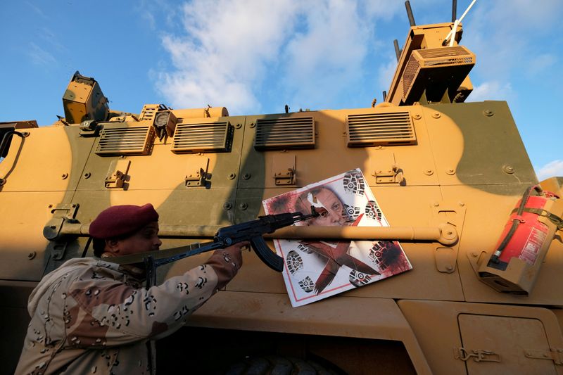 FILE PHOTO: A member of Libyan National Army (LNA) commanded