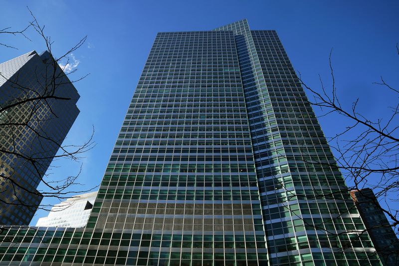 The Goldman Sachs Headquarters building is pictured in the Manhattan