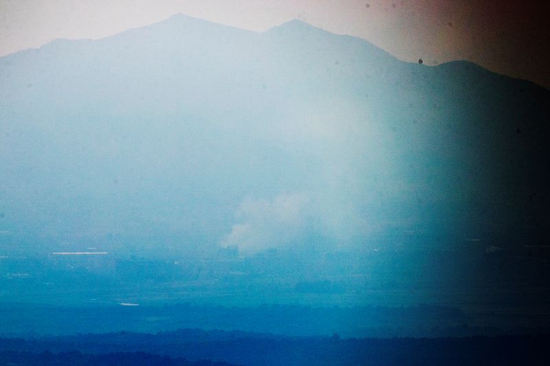 Kaesong Industrial Complex is shrouded by smoke in this picture