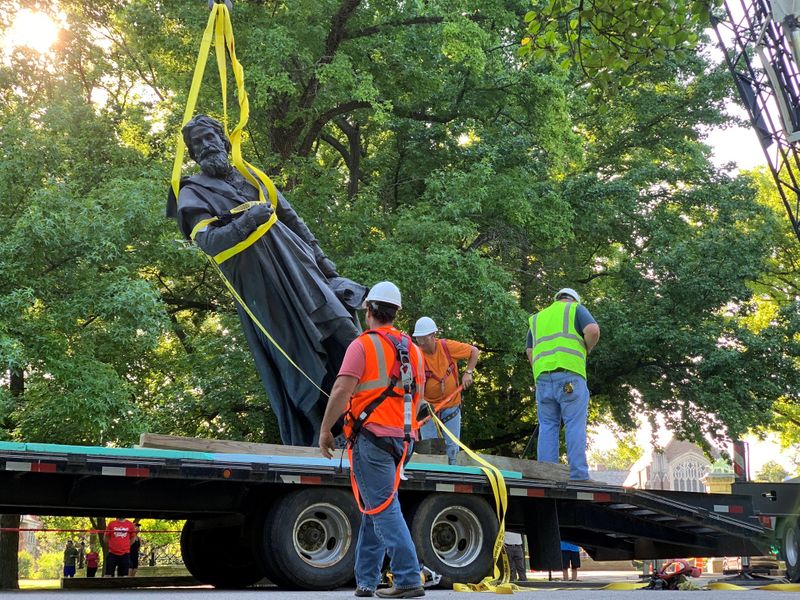 Christopher Columbus statue is being removed in Tower Grove Park