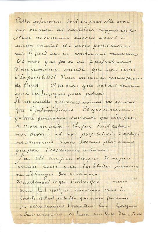 Van Gogh-Gauguin letter describing brothel visits sells for 210,000 euros