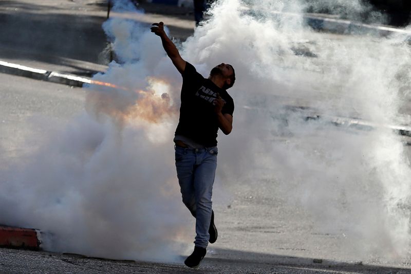 FILE PHOTO: Palestinians protest against Israel’s plan to annex parts