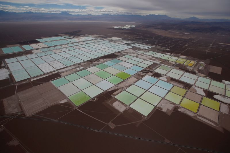 FILE PHOTO: An aerial view shows the brine pools of