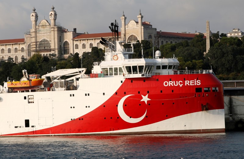 FILE PHOTO: Turkish seismic research vessel Oruc Reis is seen