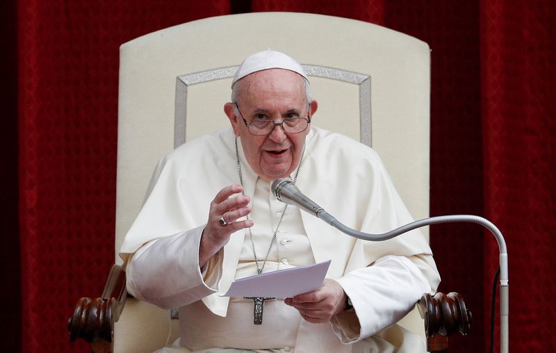 Pope Francis holds the first weekly general audience to readmit