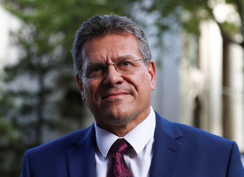 EU Commission Vice President Maros Sefcovic arrives at the Europe