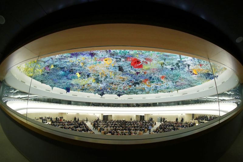 FILE PHOTO: UN Human Rights Council session in Geneva