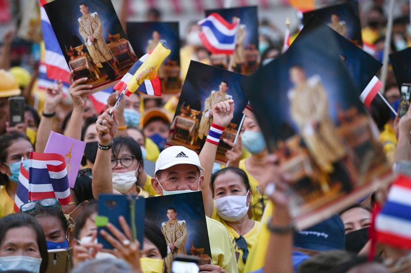 Gathering event to support the monarchy in Bangkok