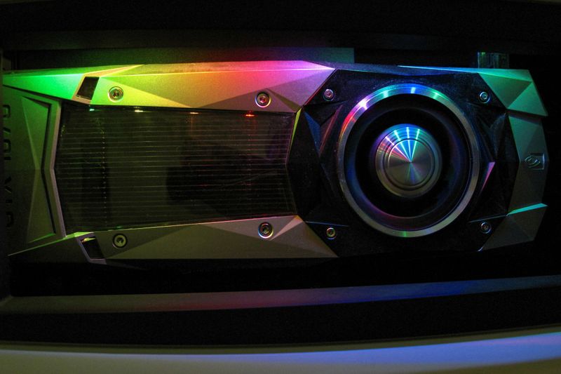 FILE PHOTO: A NVIDIA graphics card is shown in a