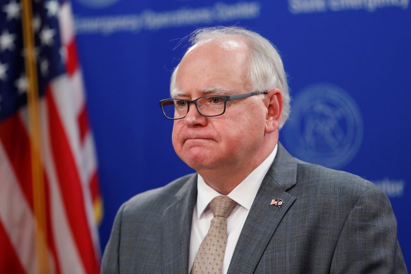 Minnesota Governor Walz speaks in St Paul about a change