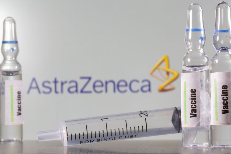 FILE PHOTO: A test tube labelled with the word Vaccine