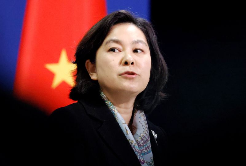 Chinese spokeswoman Hua Chunying holds news conference in Beijing